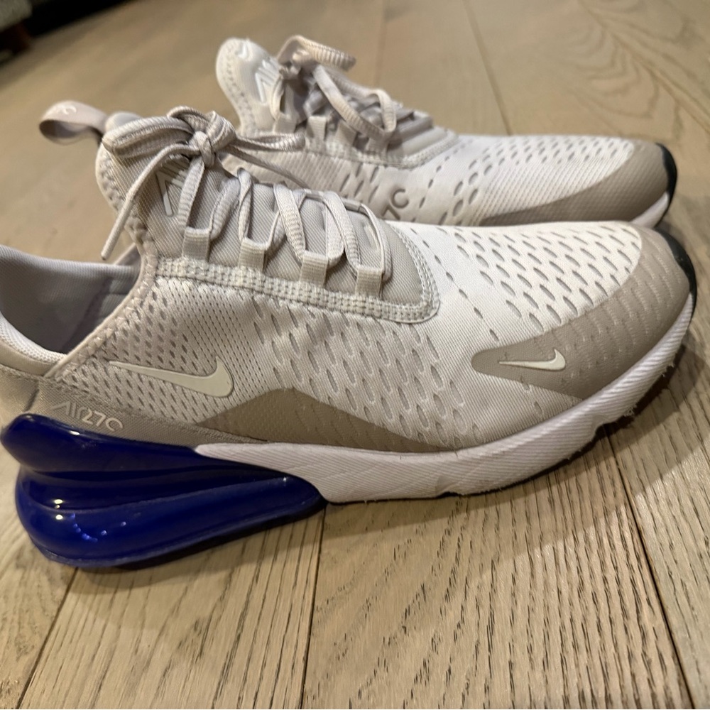 Nike White & Blue Air Max 270 Sneakers